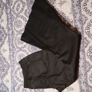 Bellbottom, black, waxed jeans 36x32